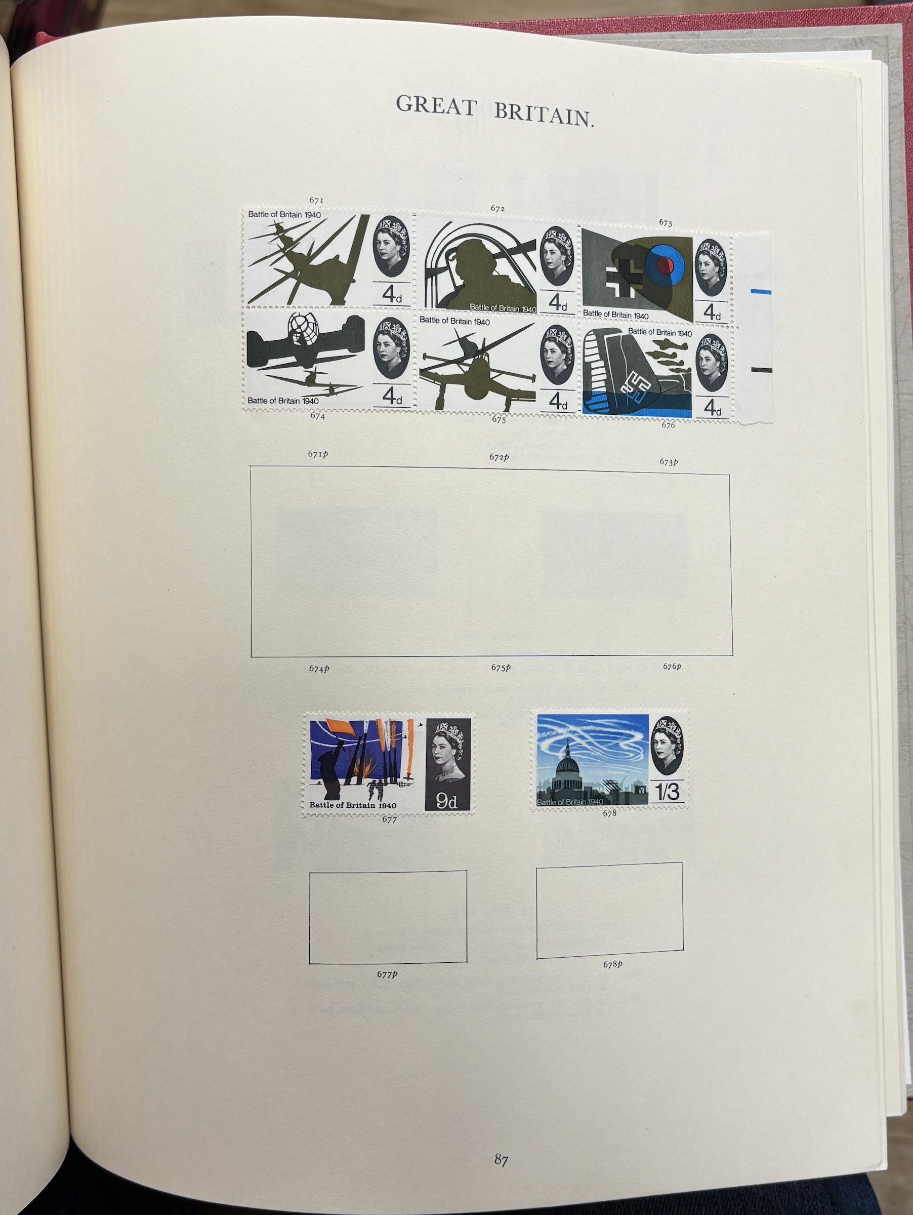 A collection of stamps arranged in albums including Great Britain, Ceylon and Nigeria